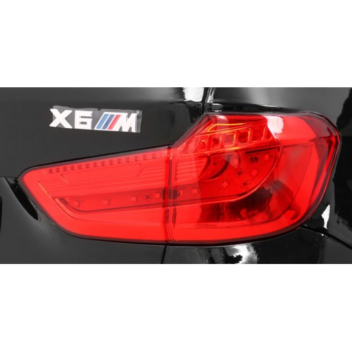 Elektrická barva pro děti BMW X6M černá + dálkové ovládání + EVA + pomalý start + audio + LED