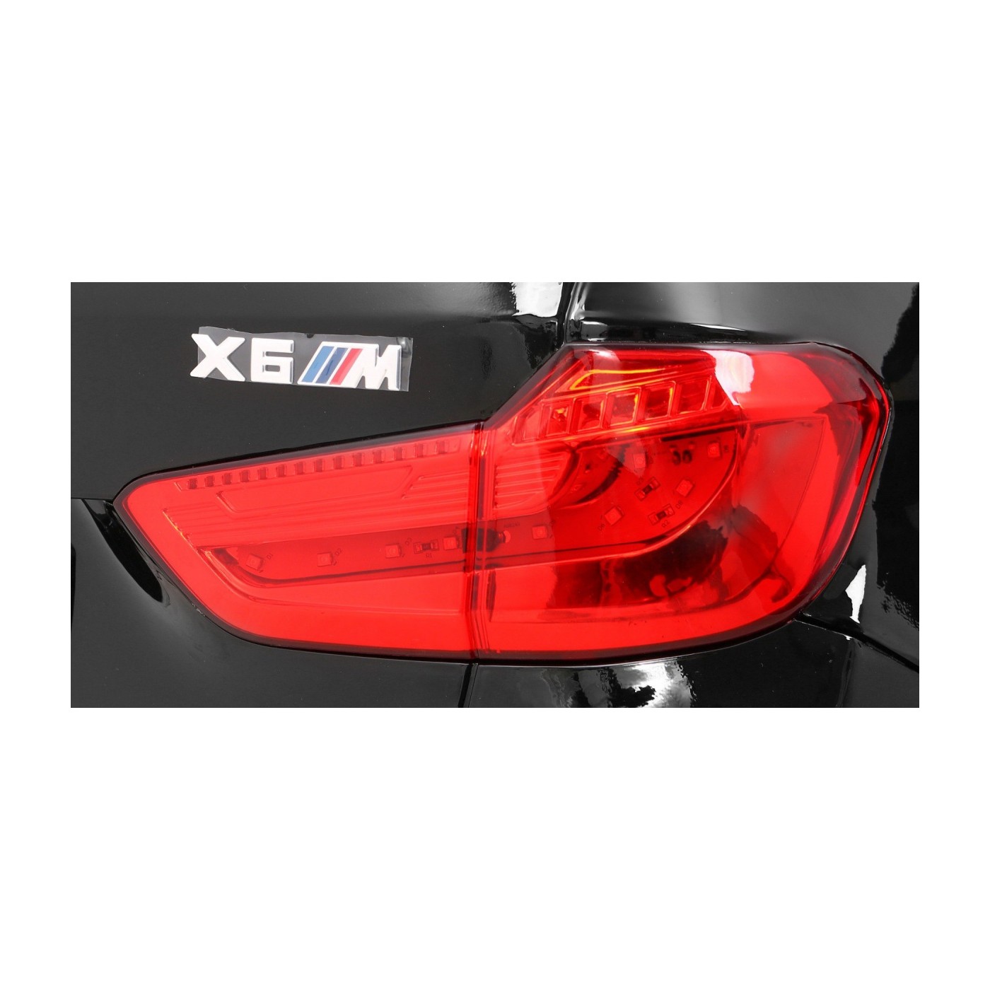 Elektrická barva pro děti BMW X6M černá + dálkové ovládání + EVA + pomalý start + audio + LED