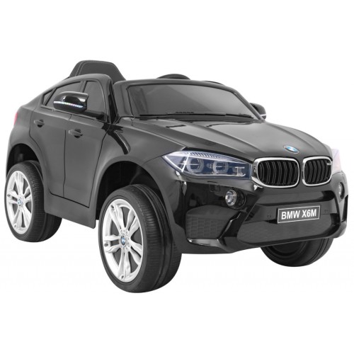 Elektrická barva pro děti BMW X6M černá + dálkové ovládání + EVA + pomalý start + audio + LED