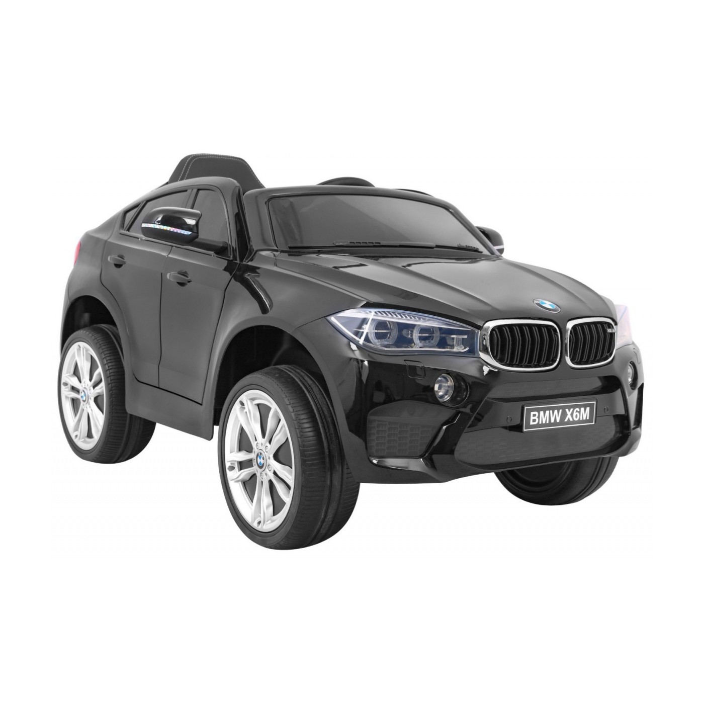 Elektrická barva pro děti BMW X6M černá + dálkové ovládání + EVA + pomalý start + audio + LED