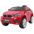 Elektrický lak na dětské auto BMW X6M červený + dálkové ovládání + EVA + pomalý start + audio + LED