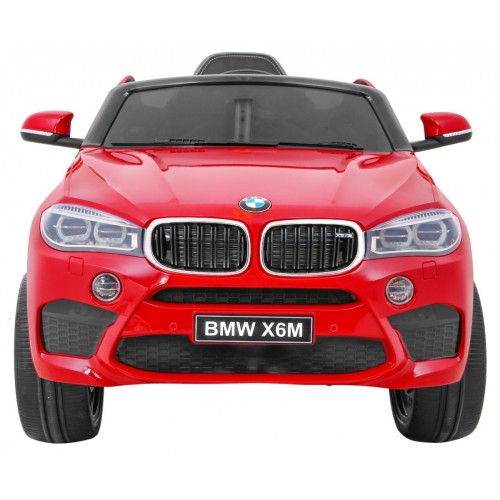 Elektrický lak na dětské auto BMW X6M červený + dálkové ovládání + EVA + pomalý start + audio + LED