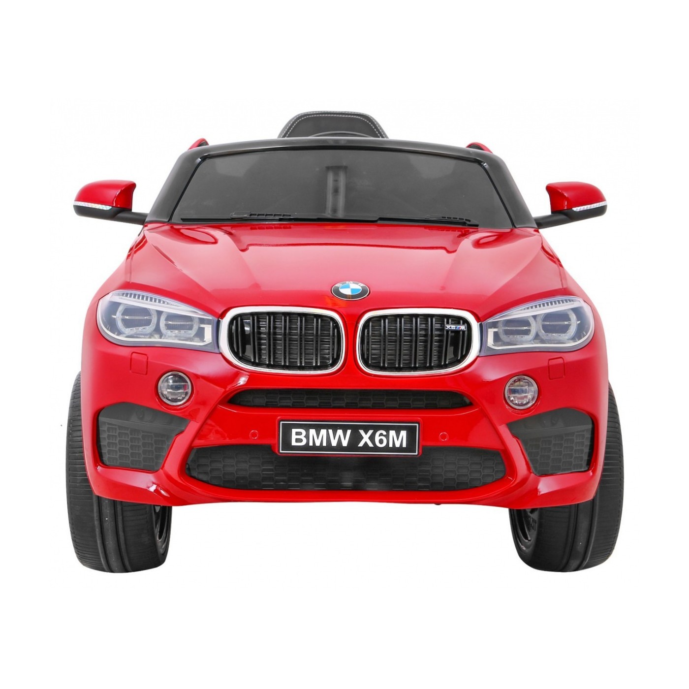 Elektrický lak na dětské auto BMW X6M červený + dálkové ovládání + EVA + pomalý start + audio + LED