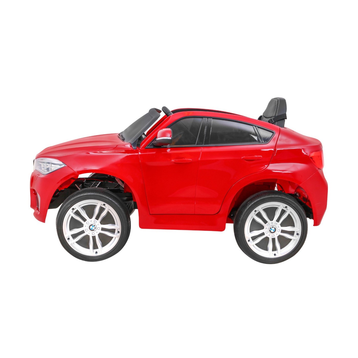 Elektrický lak na dětské auto BMW X6M červený + dálkové ovládání + EVA + pomalý start + audio + LED