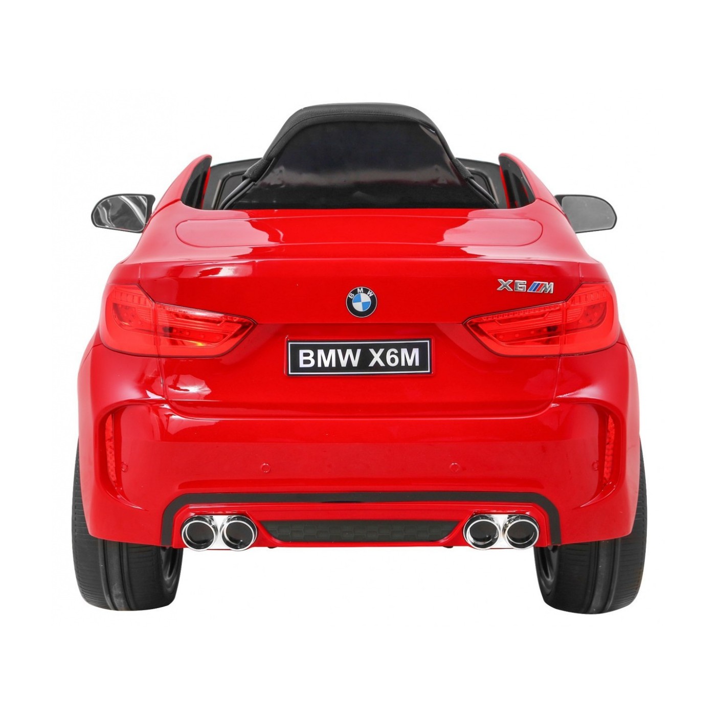 Elektrický lak na dětské auto BMW X6M červený + dálkové ovládání + EVA + pomalý start + audio + LED