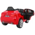 Elektrický lak na dětské auto BMW X6M červený + dálkové ovládání + EVA + pomalý start + audio + LED