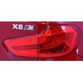 Elektrický lak na dětské auto BMW X6M červený + dálkové ovládání + EVA + pomalý start + audio + LED