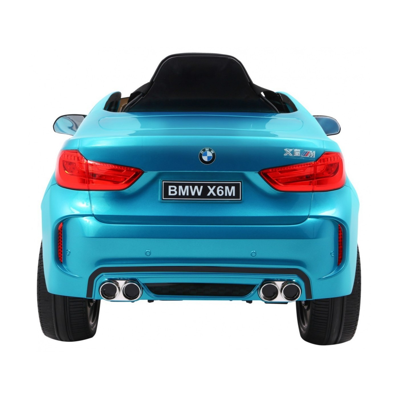 Elektrický lak na dětské auto BMW X6M modrý + dálkové ovládání + EVA + pomalý start + audio + LED