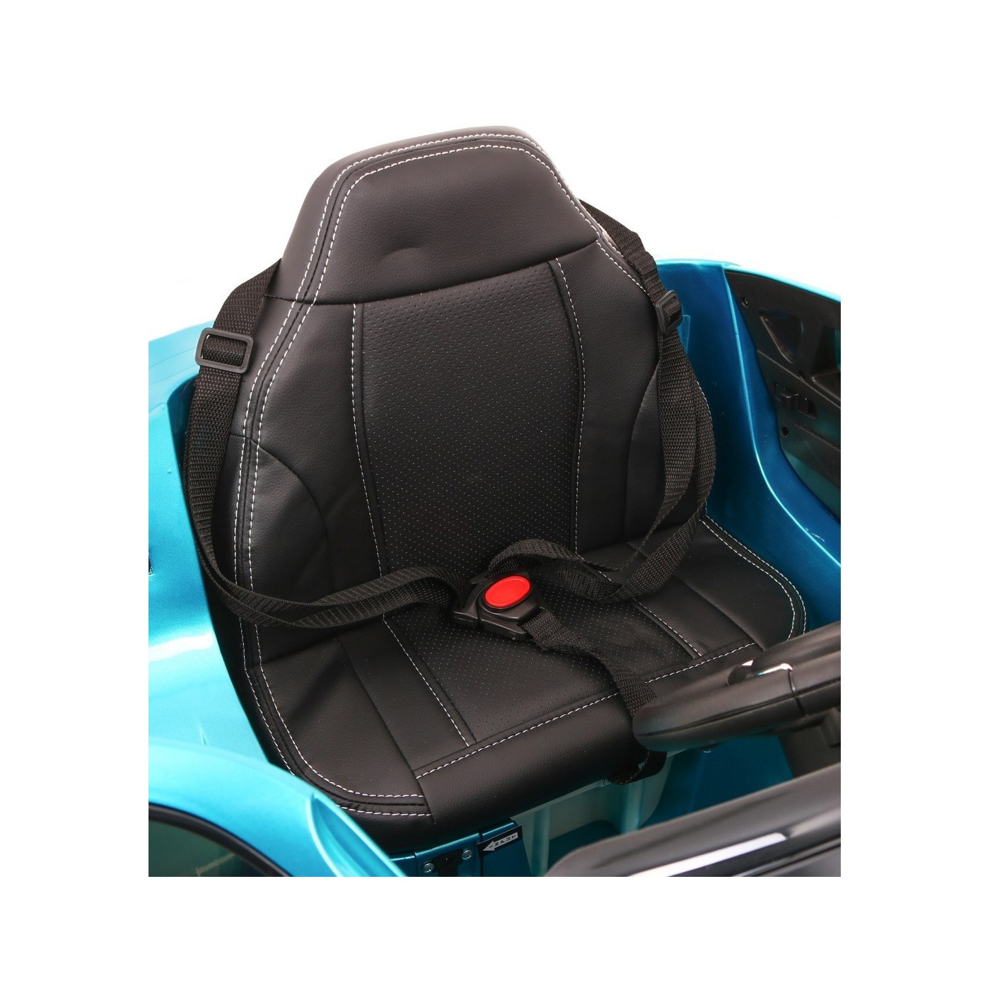 Elektrický lak na dětské auto BMW X6M modrý + dálkové ovládání + EVA + pomalý start + audio + LED