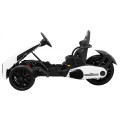 Baterie Go-kart XR-1 Dětské auto Bílá + Nastavitelný volant + Tvarované sedadlo