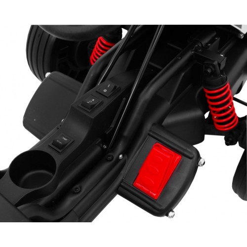 Baterie Go-kart XR-1 Dětské auto Bílá + Nastavitelný volant + Tvarované sedadlo