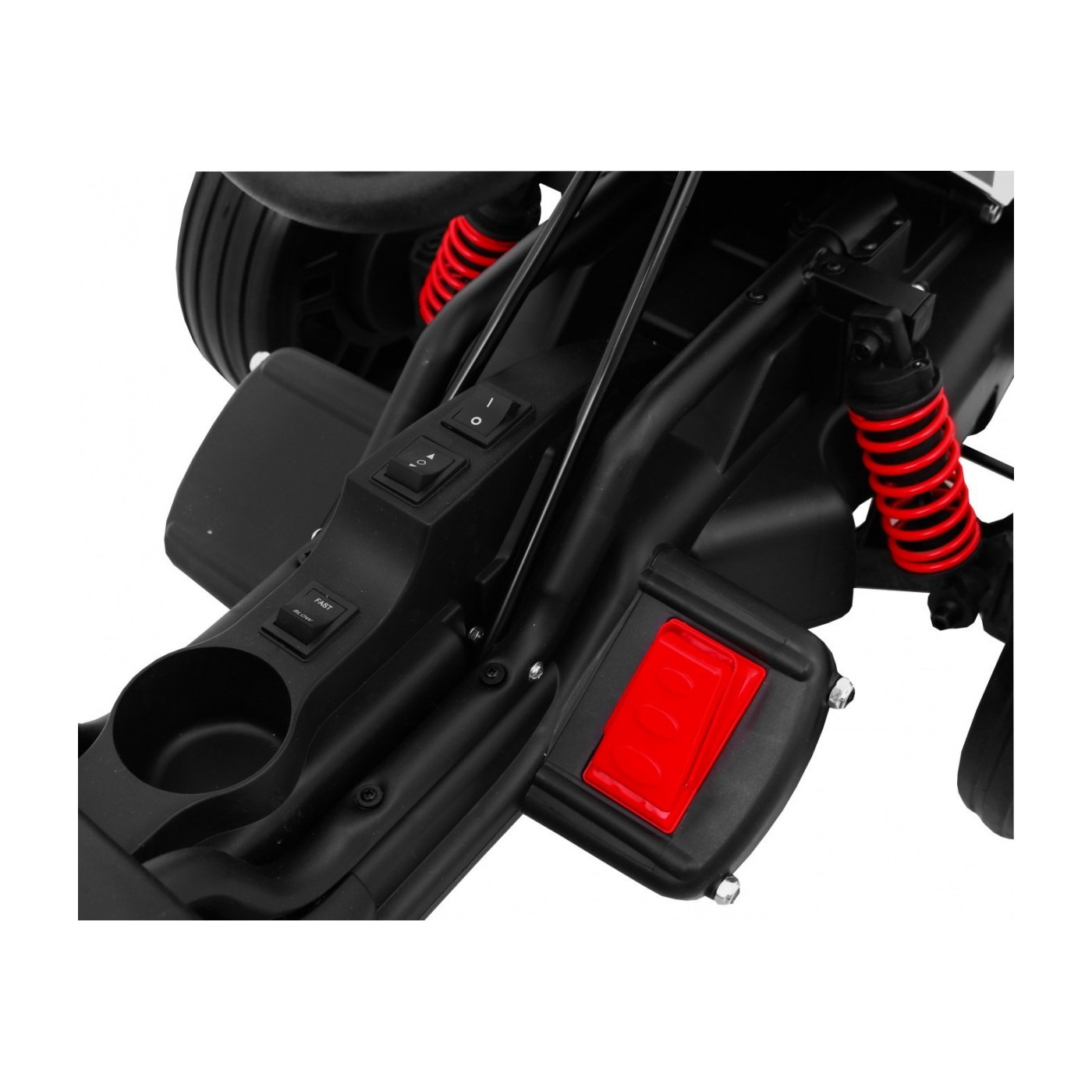 Baterie Go-kart XR-1 Dětské auto Bílá + Nastavitelný volant + Tvarované sedadlo