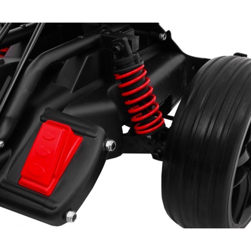 Baterie Go-kart XR-1 Dětské auto Bílá + Nastavitelný volant + Tvarované sedadlo