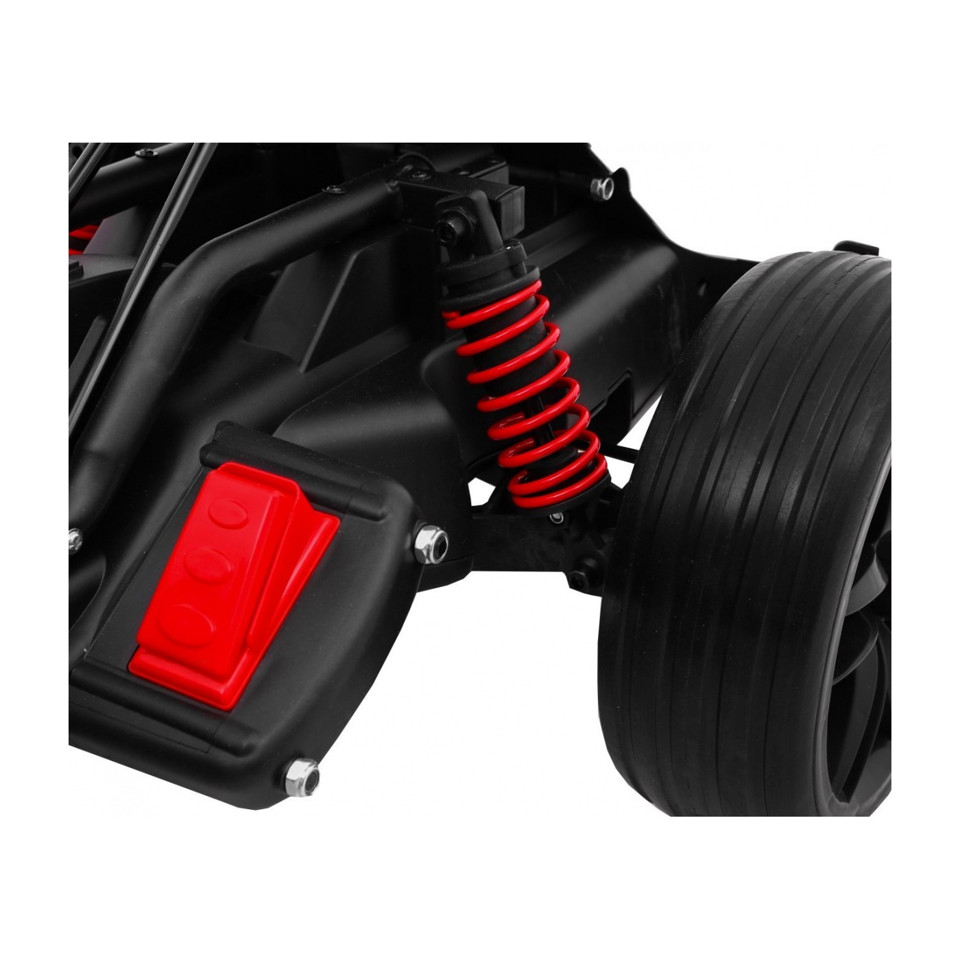 Baterie Go-kart XR-1 Dětské auto Bílá + Nastavitelný volant + Tvarované sedadlo