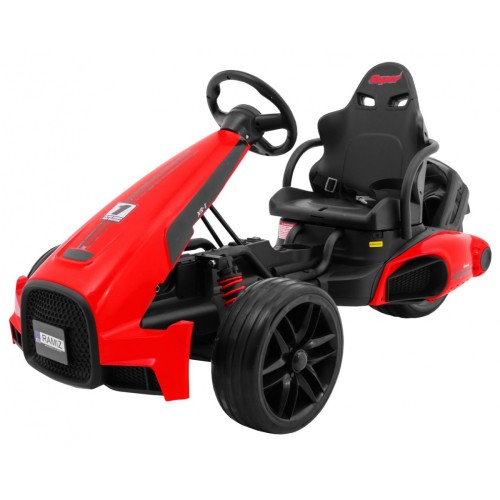 Bateriová motokára Kids XR-1 auto červená + nastavitelný volant + tvarované sedadlo