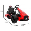 Bateriová motokára Kids XR-1 auto červená + nastavitelný volant + tvarované sedadlo