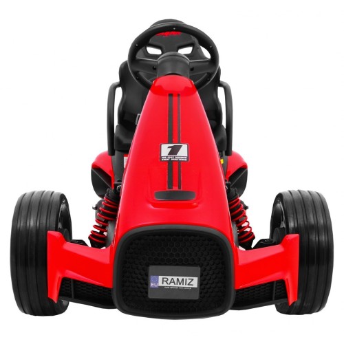 Bateriová motokára Kids XR-1 auto červená + nastavitelný volant + tvarované sedadlo