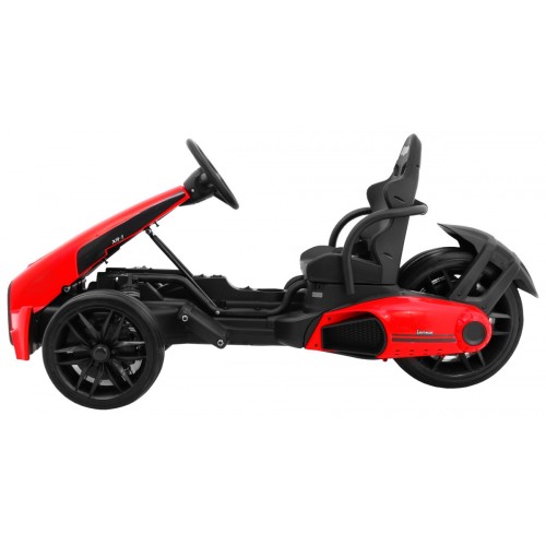 Bateriová motokára Kids XR-1 auto červená + nastavitelný volant + tvarované sedadlo