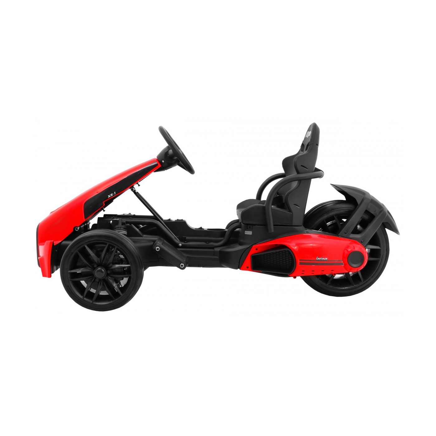 Bateriová motokára Kids XR-1 auto červená + nastavitelný volant + tvarované sedadlo