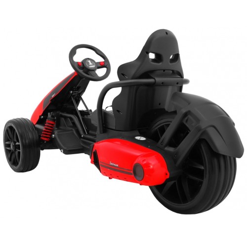 Bateriová motokára Kids XR-1 auto červená + nastavitelný volant + tvarované sedadlo