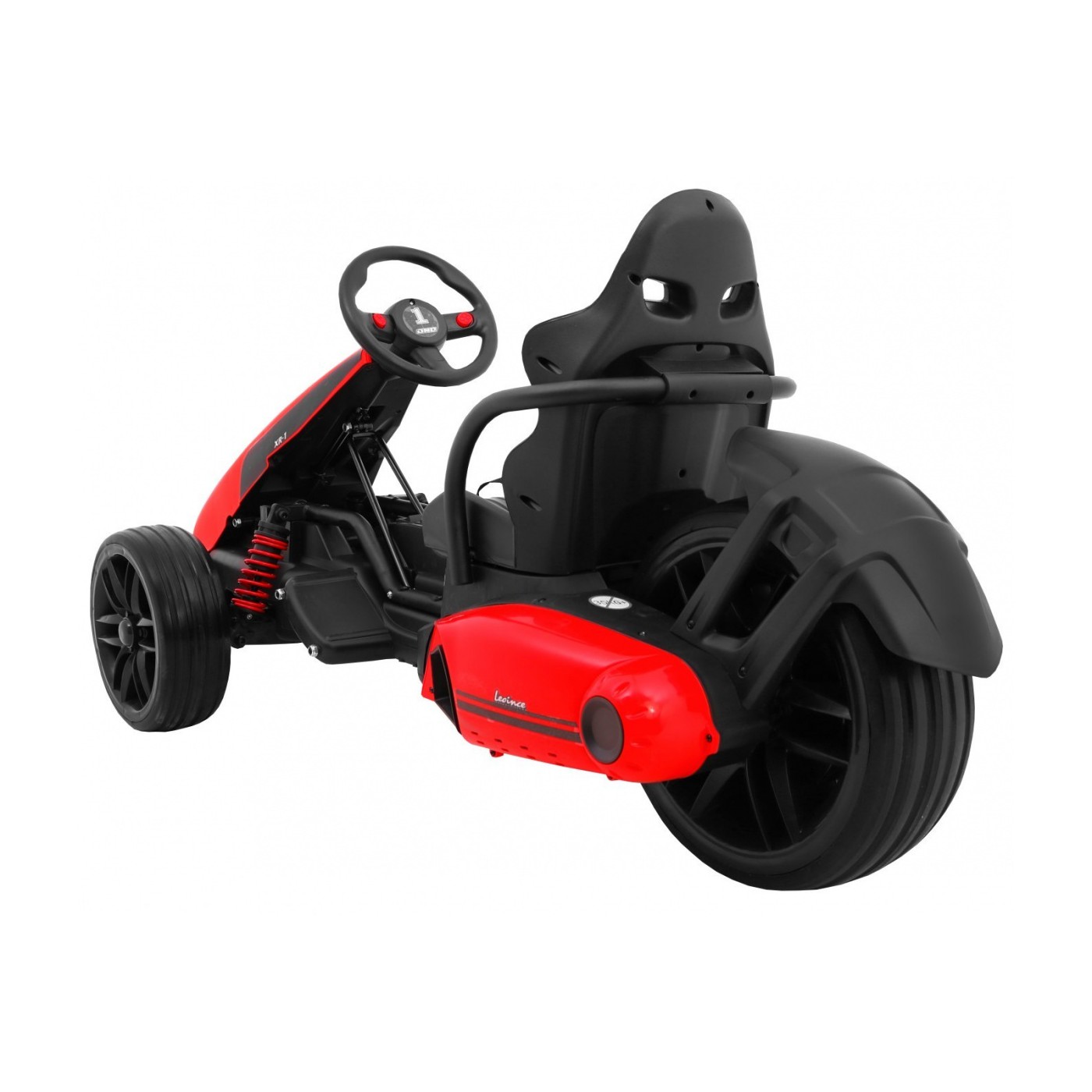 Bateriová motokára Kids XR-1 auto červená + nastavitelný volant + tvarované sedadlo