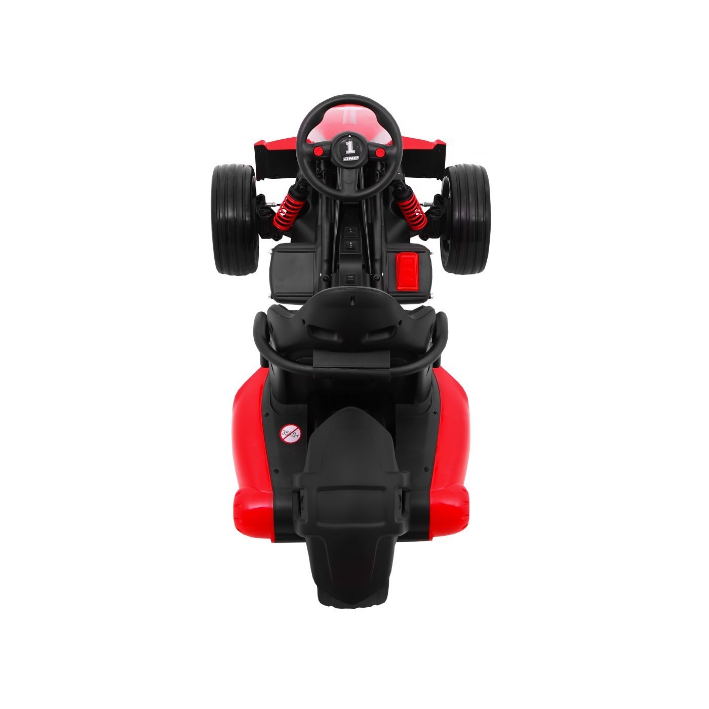 Bateriová motokára Kids XR-1 auto červená + nastavitelný volant + tvarované sedadlo