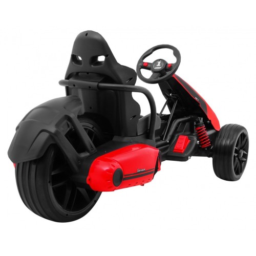 Bateriová motokára Kids XR-1 auto červená + nastavitelný volant + tvarované sedadlo