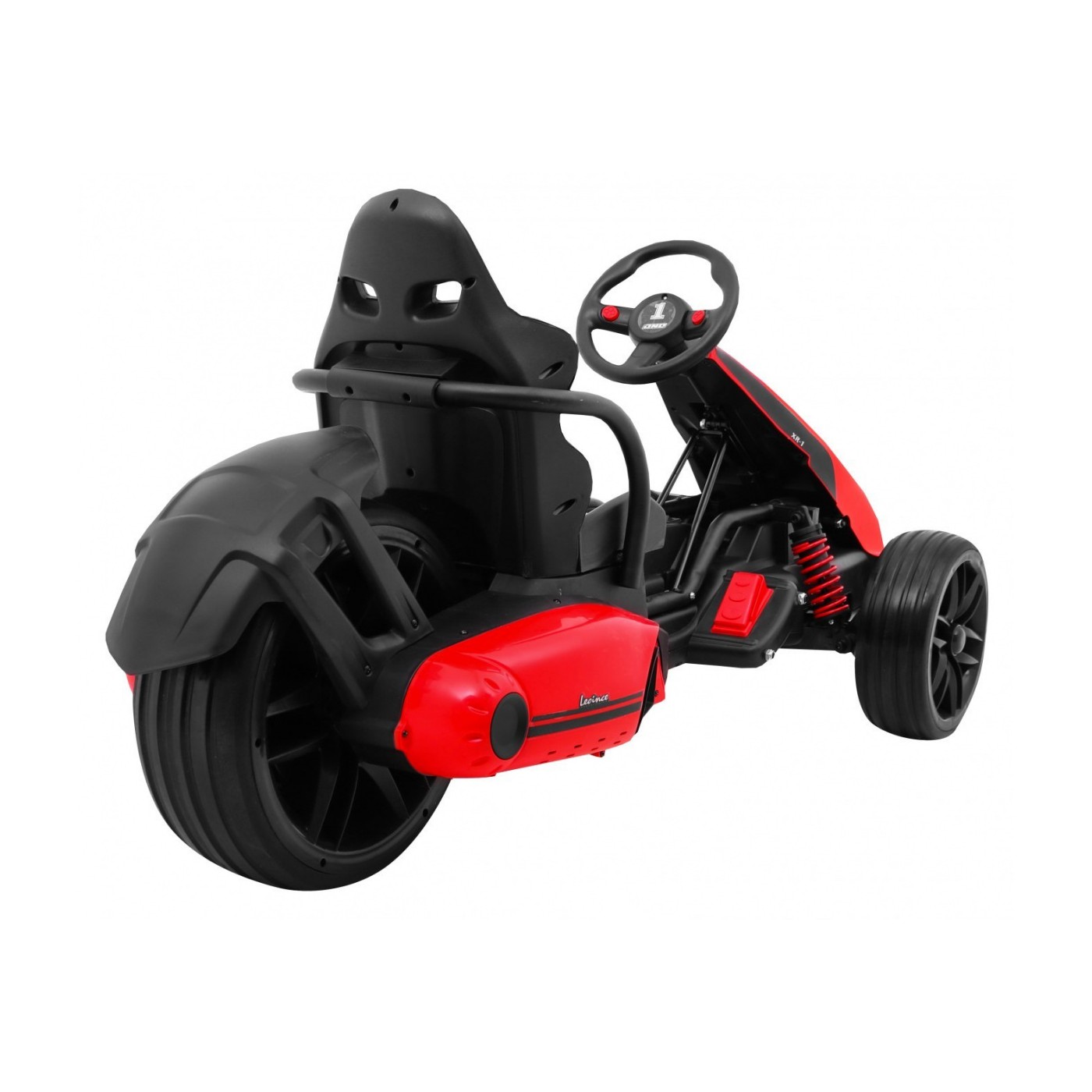 Bateriová motokára Kids XR-1 auto červená + nastavitelný volant + tvarované sedadlo