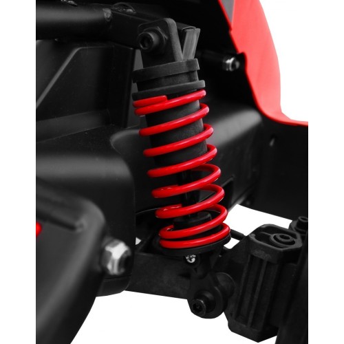 Bateriová motokára Kids XR-1 auto červená + nastavitelný volant + tvarované sedadlo