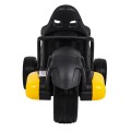 Motokára pro baterii auto XR-1 pro děti žlutý + nastavitelný volant + profilované sedadlo