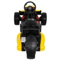 Motokára pro baterii auto XR-1 pro děti žlutý + nastavitelný volant + profilované sedadlo