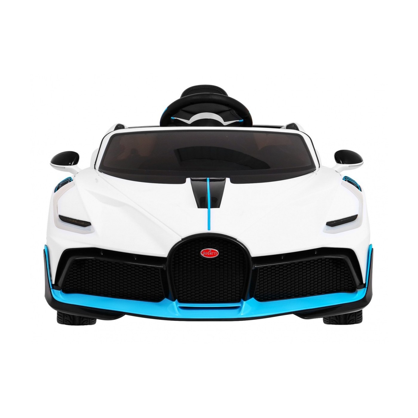 Bugatti Divo dětská autobaterie bílá + dálkové ovládání + EVA + pomalý start + LED MP3