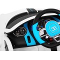 Bugatti Divo dětská autobaterie bílá + dálkové ovládání + EVA + pomalý start + LED MP3