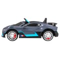 Dětská autobaterie Bugatti Divo šedá + dálkové ovládání + EVA + pomalý start + LED MP3