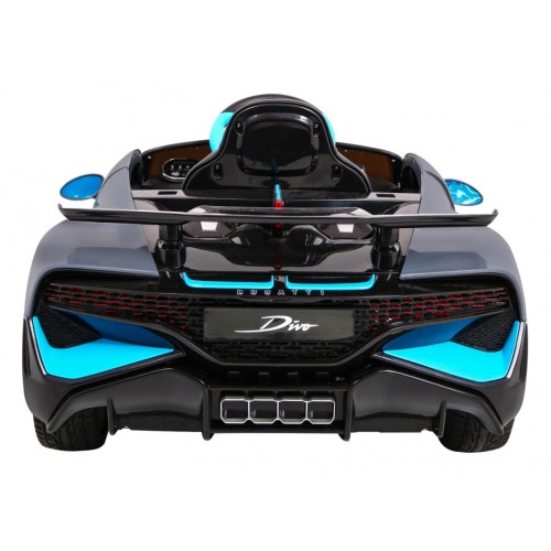 Dětská autobaterie Bugatti Divo šedá + dálkové ovládání + EVA + pomalý start + LED MP3