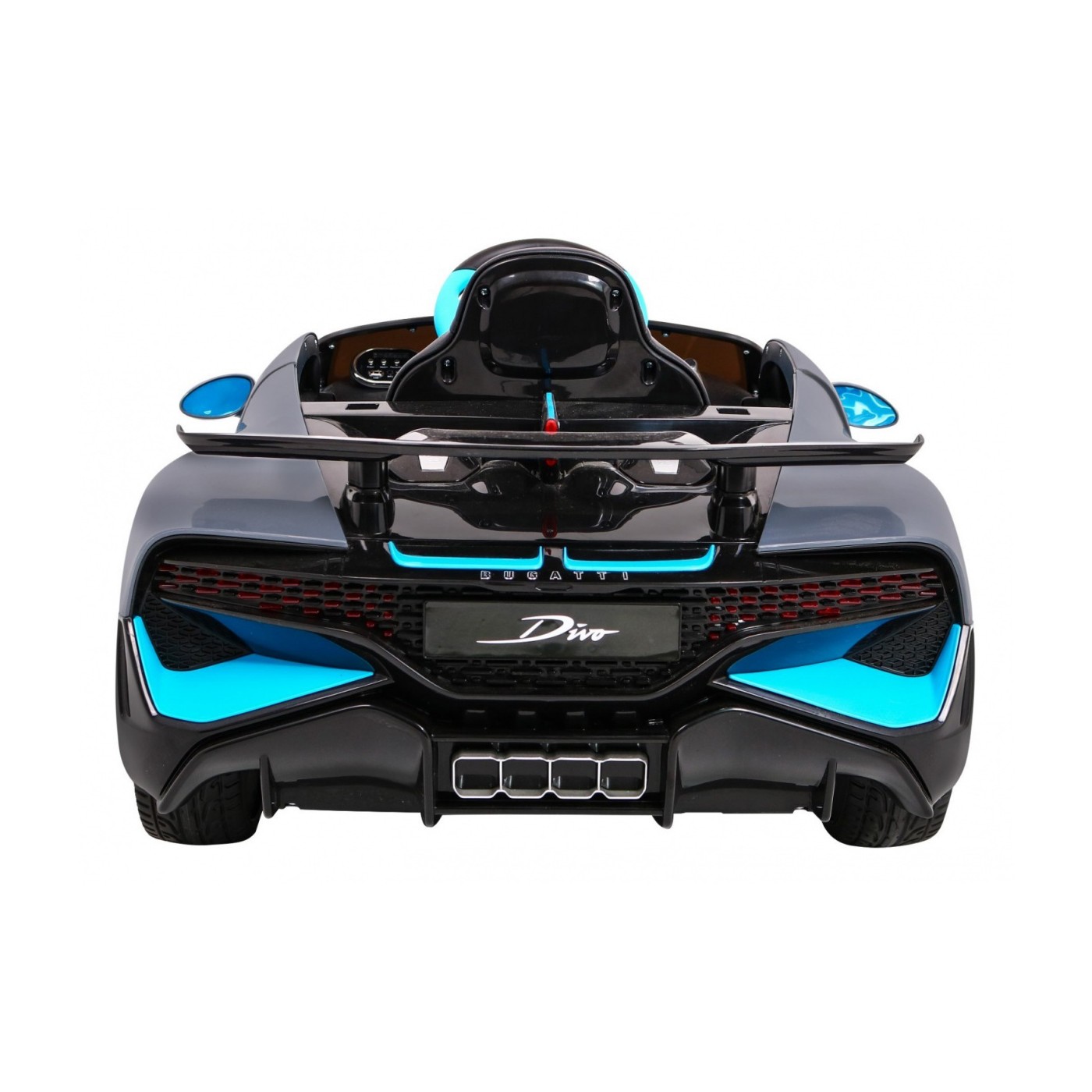 Dětská autobaterie Bugatti Divo šedá + dálkové ovládání + EVA + pomalý start + LED MP3