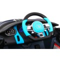 Dětská autobaterie Bugatti Divo šedá + dálkové ovládání + EVA + pomalý start + LED MP3