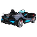 Dětská autobaterie Bugatti Divo šedá + dálkové ovládání + EVA + pomalý start + LED MP3