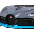 Dětská autobaterie Bugatti Divo šedá + dálkové ovládání + EVA + pomalý start + LED MP3