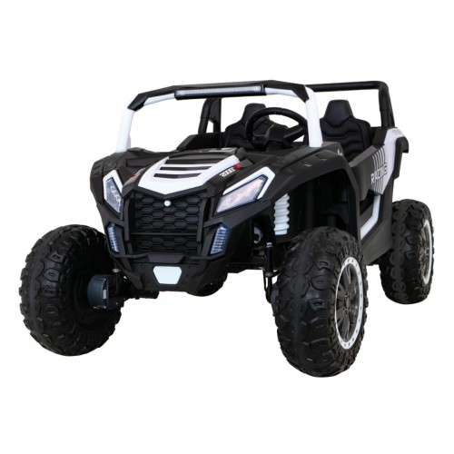 Buggy ATV Racing pro 2 děti bílá + Naped 4x4 + dálkové ovládání + pomalý start + MP3 LED
