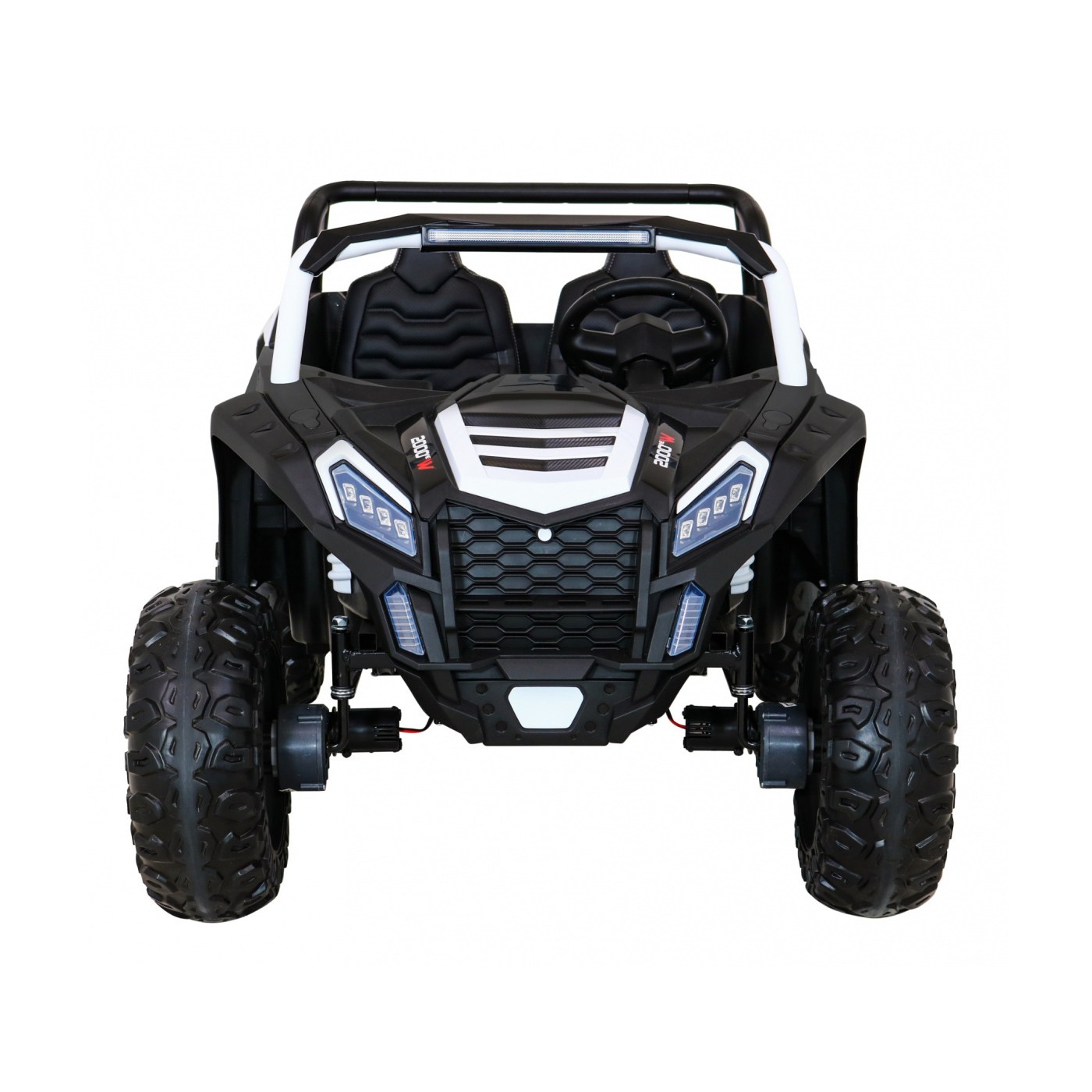 Buggy ATV Racing pro 2 děti bílá + Naped 4x4 + dálkové ovládání + pomalý start + MP3 LED
