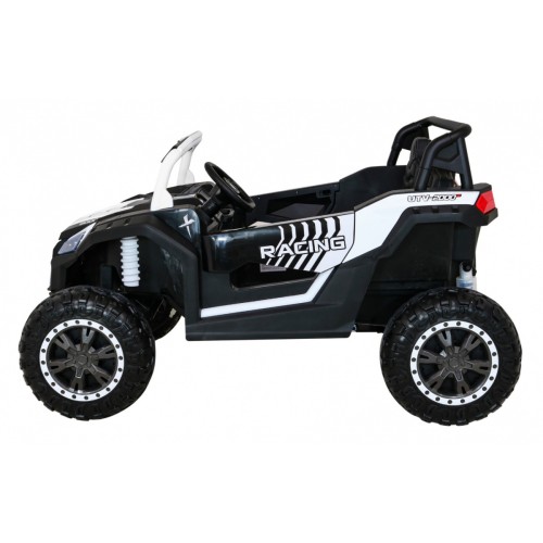 Buggy ATV Racing pro 2 děti bílá + Naped 4x4 + dálkové ovládání + pomalý start + MP3 LED