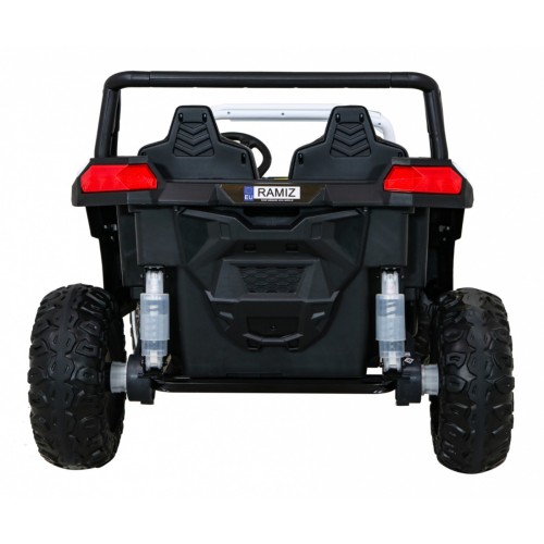 Buggy ATV Racing pro 2 děti bílá + Naped 4x4 + dálkové ovládání + pomalý start + MP3 LED