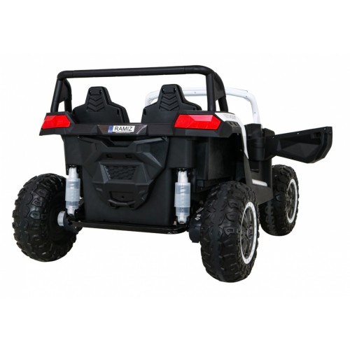 Buggy ATV Racing pro 2 děti bílá + Naped 4x4 + dálkové ovládání + pomalý start + MP3 LED