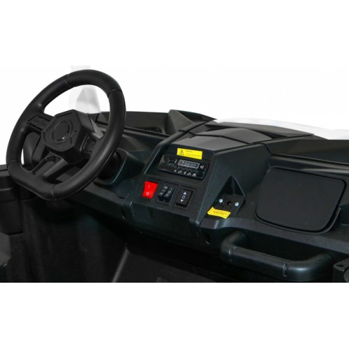 Buggy ATV Racing pro 2 děti bílá + Naped 4x4 + dálkové ovládání + pomalý start + MP3 LED