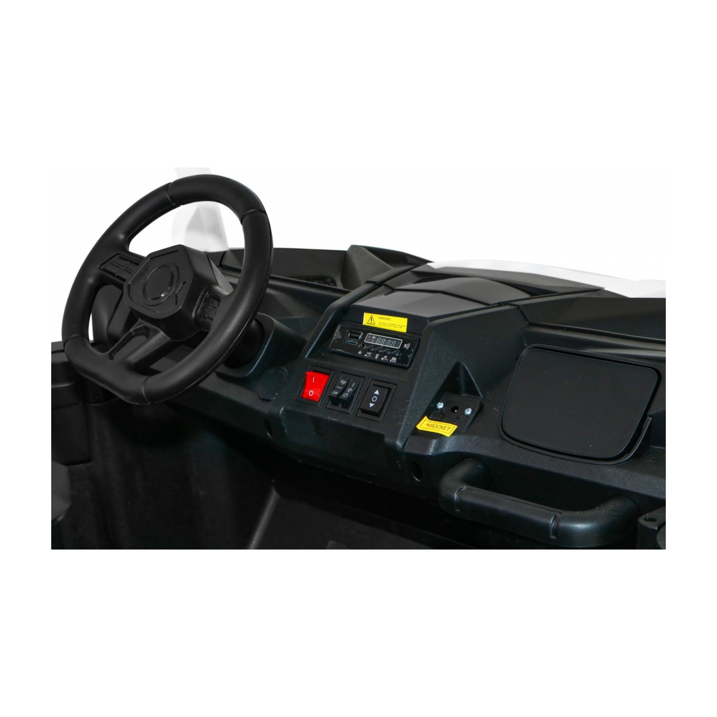 Buggy ATV Racing pro 2 děti bílá + Naped 4x4 + dálkové ovládání + pomalý start + MP3 LED