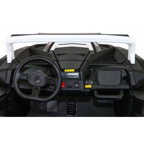 Buggy ATV Racing pro 2 děti bílá + Naped 4x4 + dálkové ovládání + pomalý start + MP3 LED