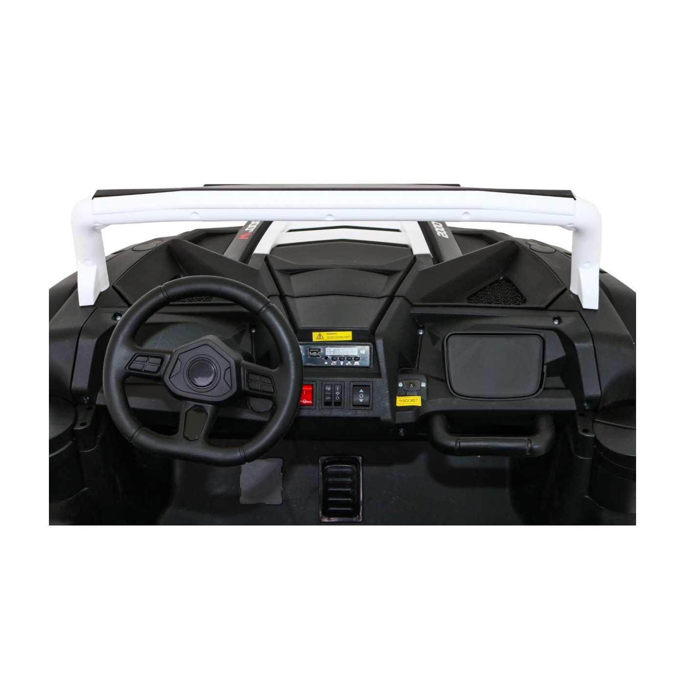 Buggy ATV Racing pro 2 děti bílá + Naped 4x4 + dálkové ovládání + pomalý start + MP3 LED