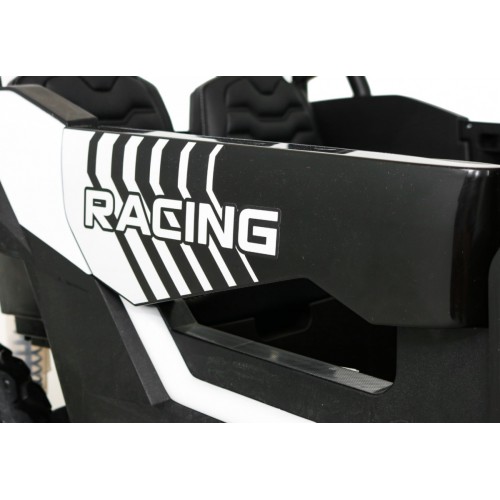 Buggy ATV Racing pro 2 děti bílá + Naped 4x4 + dálkové ovládání + pomalý start + MP3 LED