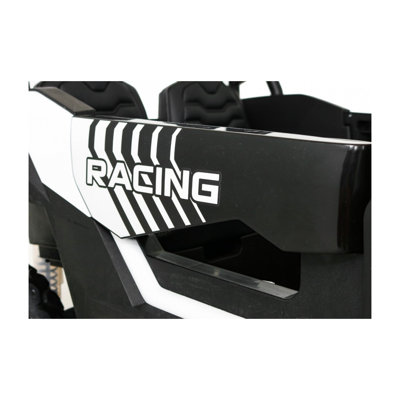 Buggy ATV Racing pro 2 děti bílá + Naped 4x4 + dálkové ovládání + pomalý start + MP3 LED